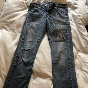 Light wash AG boyfriend jeans